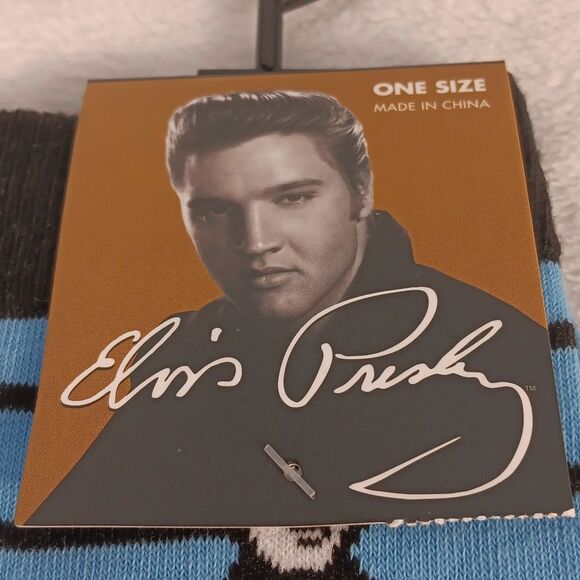 Elvis Presley Blue Striped Socks - Picture 2 of 5